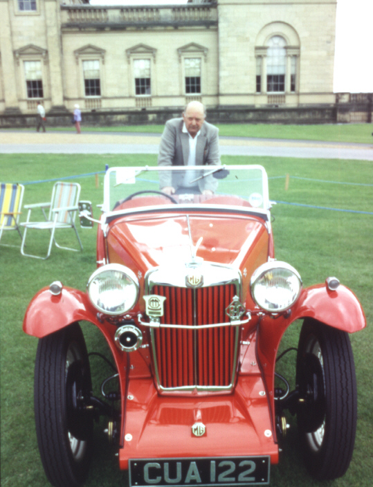 Father with 1936 MG PB